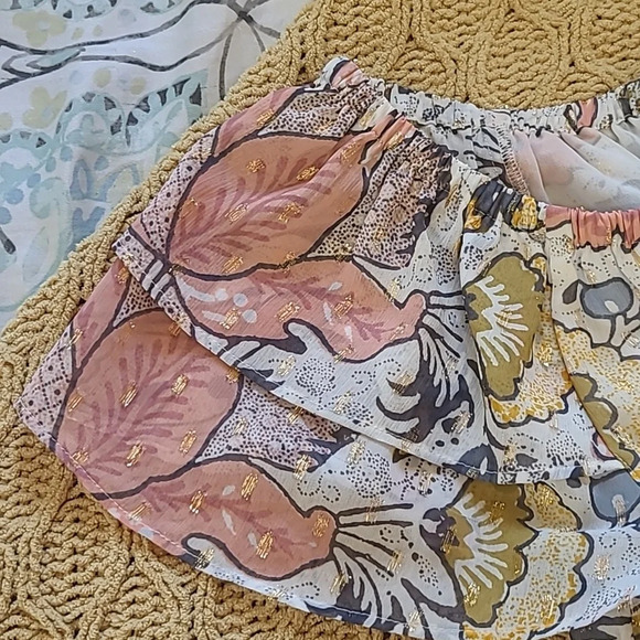 Loft Off-the-Shoulder White Floral Patterned Woven Top - Size Sm - Picture 5 of 8